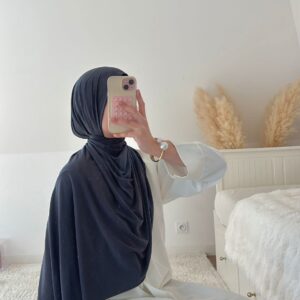 Hijab jersey premium Gris foncé
