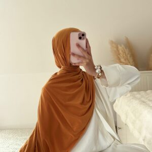 Hijab jersey premium orangé