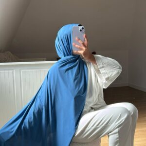 Jersey premium froufrou bleu jean
