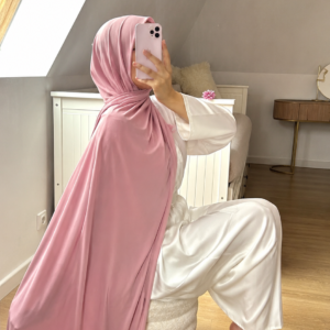 Jersey premium froufrou rose pastel