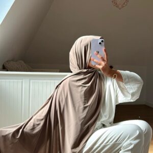 Jersey premium froufrou beige chaud