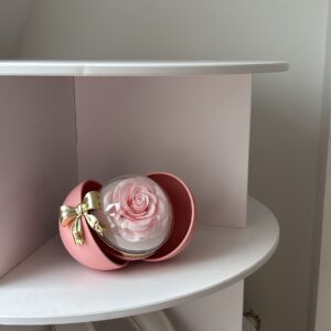 Boite ronde rose éternelle