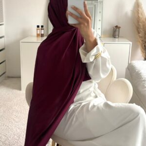 Jersey plume rouge bordeaux